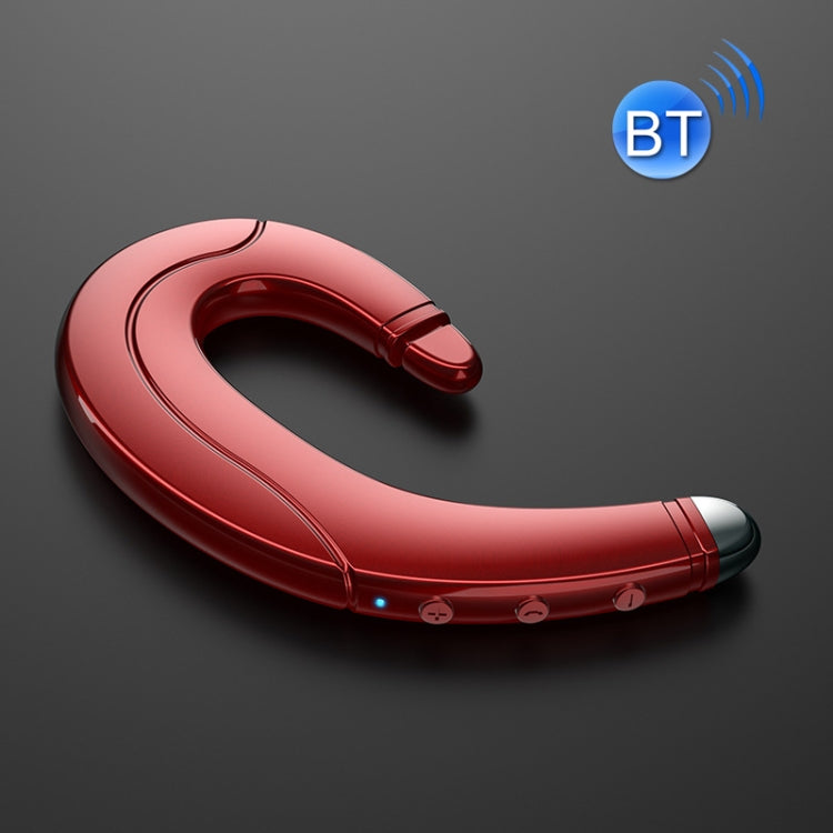 F88 Wireless Bluetooth Sports Headphones Color: Red Single Ear (High Version)