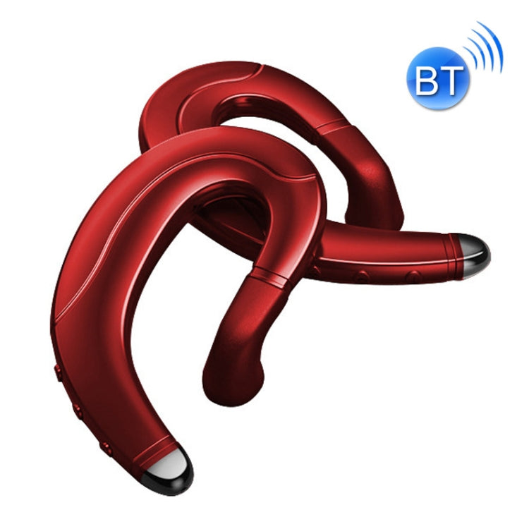 Casque de sport Bluetooth sans fil F88 Couleur : TWS binaural Rouge