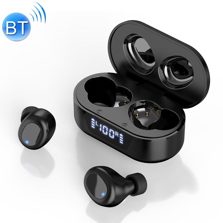 TW16 TWS Wireless Sports Waterproof Bluetooth Earphone (Black)