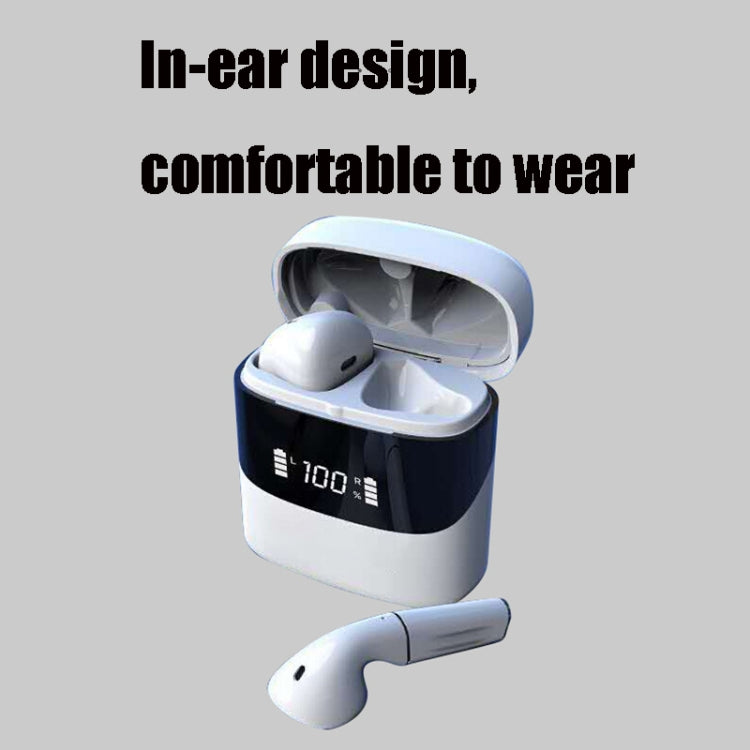 I19 TWS Écouteur Bluetooth sans fil à suppression active du bruit (Blanc)