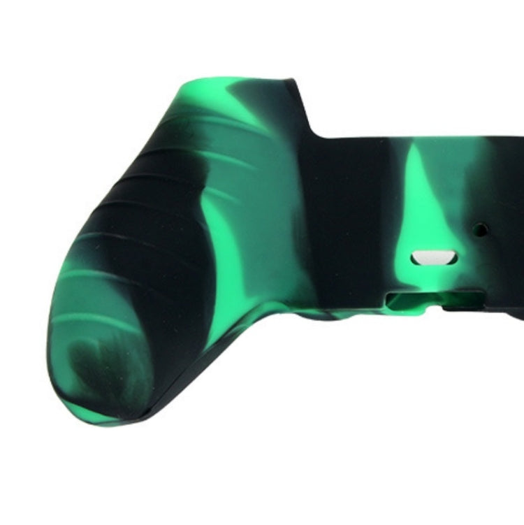 2 morceaux de couvercle de poignée de jeu en silicone protecteur de poignée antidérapant pour PS5 (vert foncé)