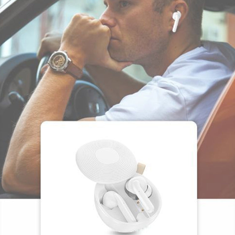 Écouteur Bluetooth sans fil V1 TWS avec suppression de bruit binaural stéréo à affichage numérique (blanc magique)