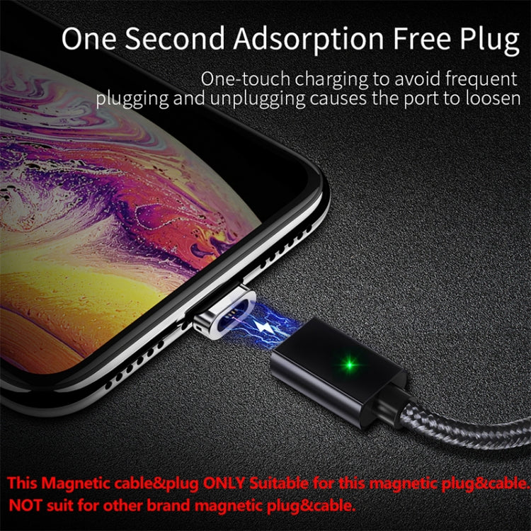 2 PCS Essager Smartphone Capacitación Rápida y transmisión de Datos Cable Magnético con Cabeza Magnética de 8 Pines longitud del Cable: 1m (Negro)
