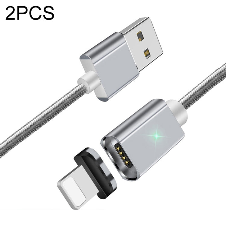 2 PCS Essager Smartphone Fast Training and Data Transmission Magnetic Cable with 8 Pin Magnetic Head Cable length: 1m (Silver)