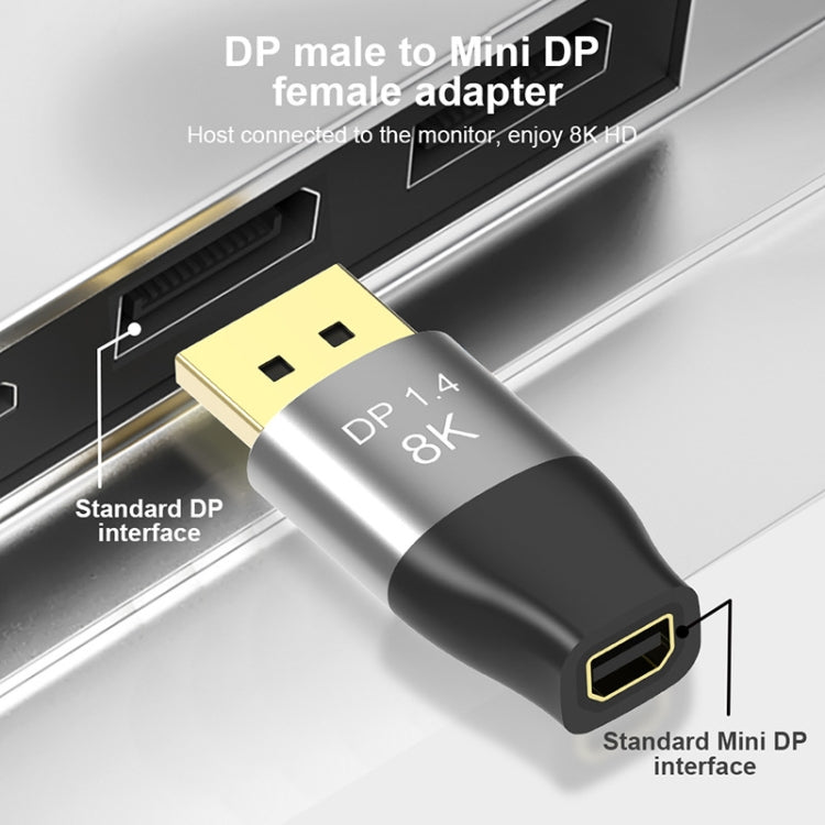DP1.4 8K DP Mâle vers Mini DP Femelle Conversion Mutuelle Bidirectionnelle Adaptateur de Conversion HD