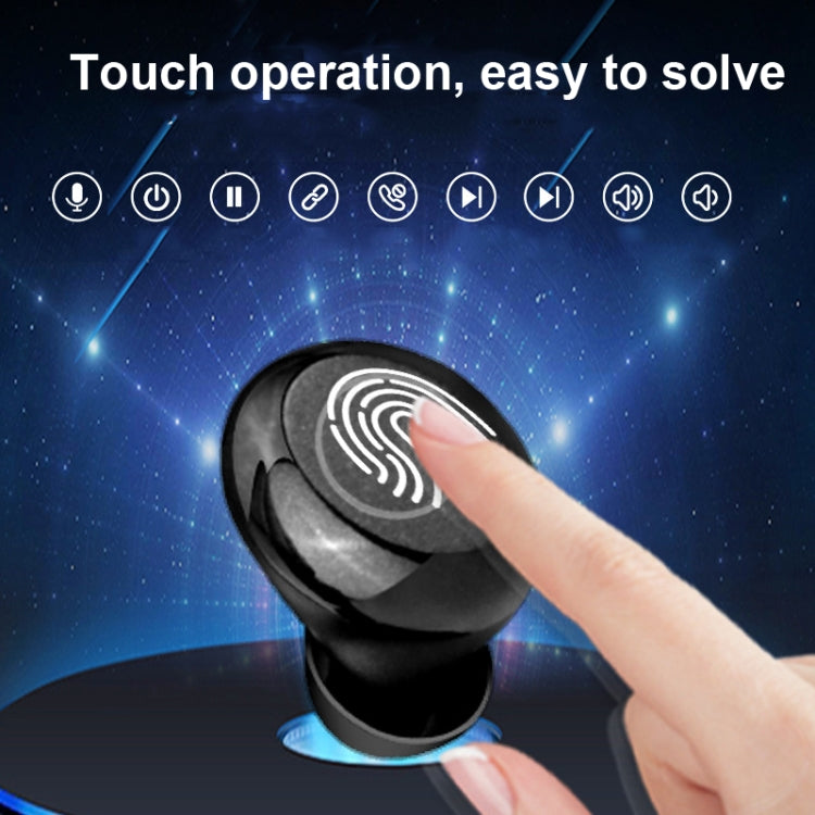 TWS Wireless Bluetooth 5.0 Touch Pantalla Digital Impermeable Auricular Deportivo con caja de Carga de tela