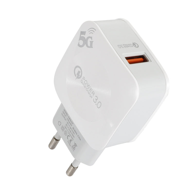 USB Fast Charging Travel Charger Adapter (White EU Plug)