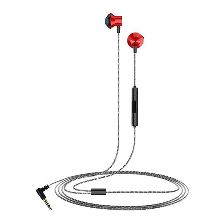F16 Heavy Bass Metal Headphones Sports Headphones (Red)