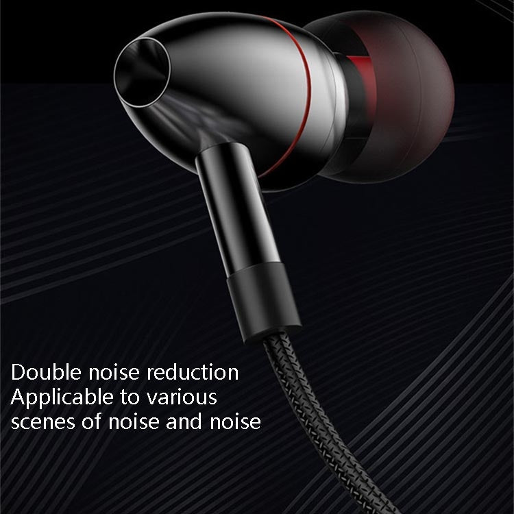 Universal In-Ear Wired Control Mobile Phone Earphone (3.5mm Black)