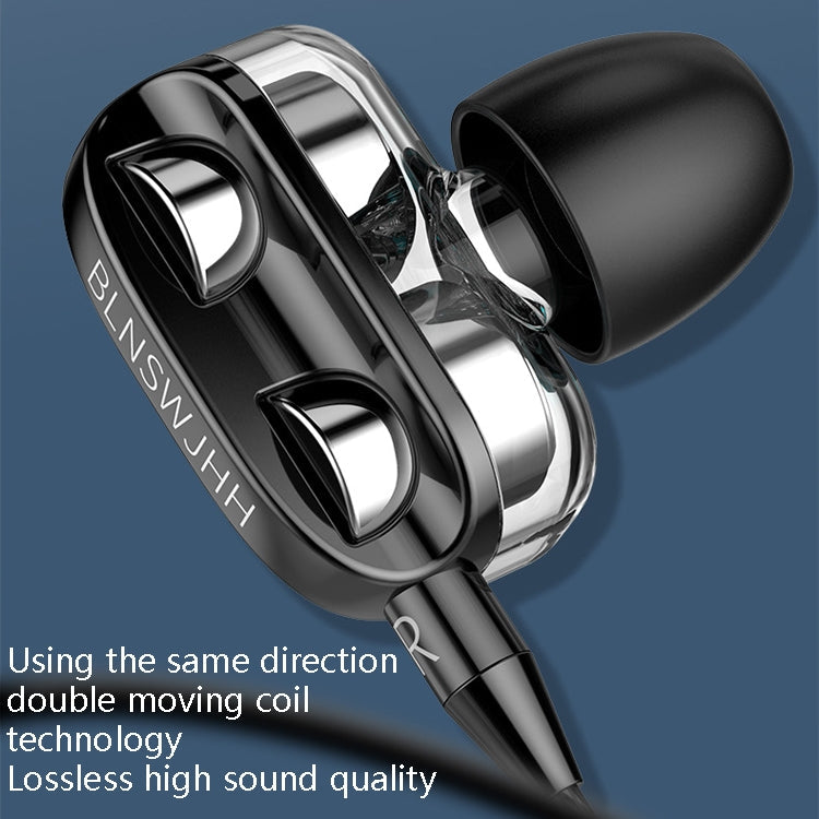 Casque avec écouteurs de 3,5 mm dans l'écouteur pour Smartphones Casque de réglage contrôlé par ligne (double haut-parleur (bleu))