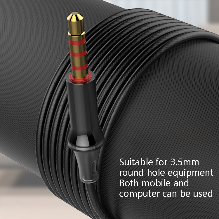Réglage des écouteurs intra-auriculaires 3,5 mm contrôlé par smartphone (haut-parleur unique (noir))