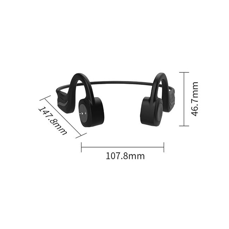 B20 Magnetic Suction Conduction Wireless Swimming Headset (Grey)