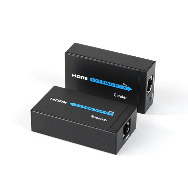 HDY-60 HDMI a RJ45 60M Extender Single Network Cable Para Para Amplificador de Señal HDMI (Enchufe del Reino Unido)