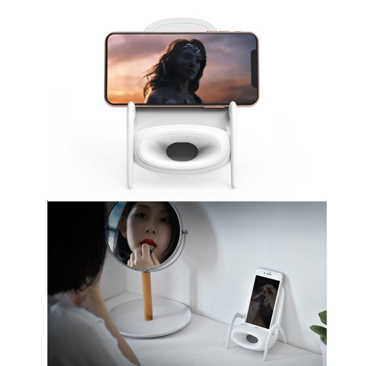 WC001 Chargeur sans fil Magnifon pour iPhone et autres téléphones Android (Blanc)