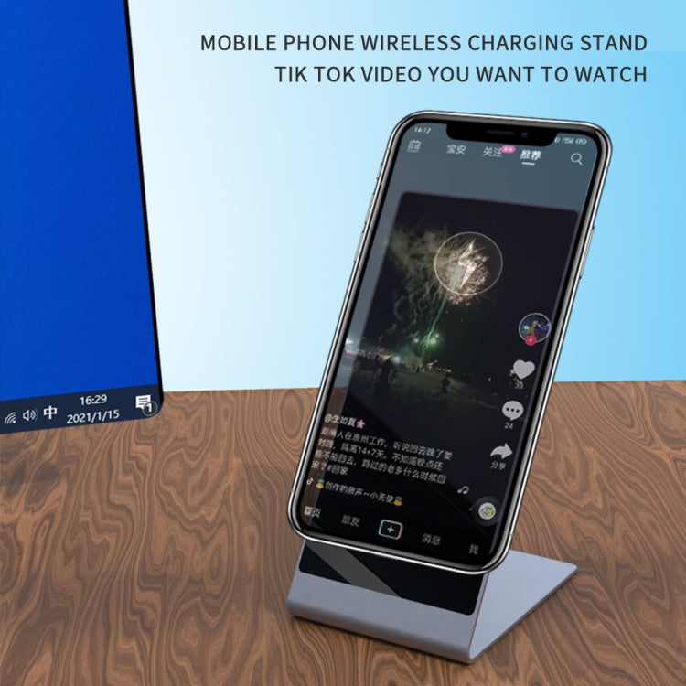 Y13 15W support de support de téléphone portable magnétique sans fil chargeur pour iPhone (argent)