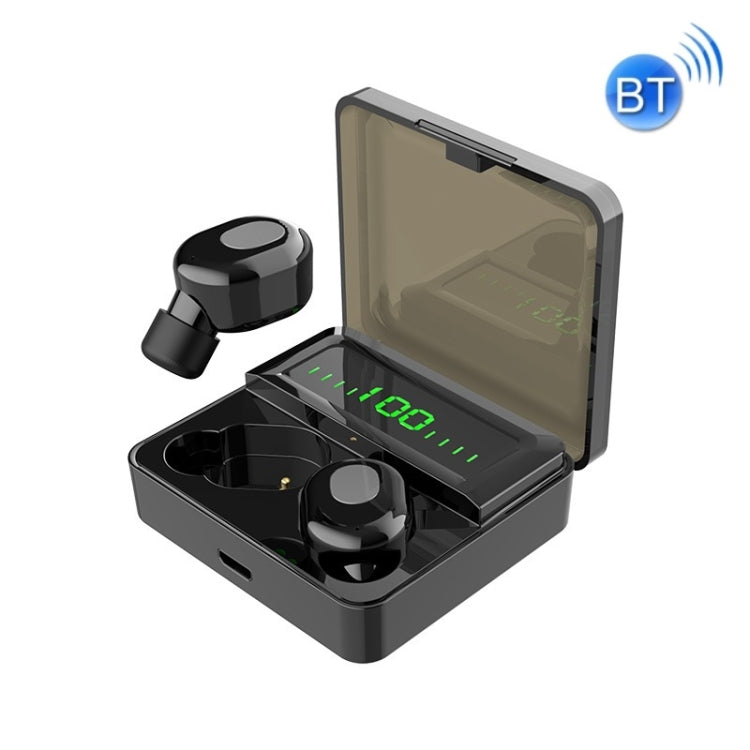 Écouteurs Bluetooth intra-auriculaires T12 TWS Écouteurs sans fil numériques (Noir)