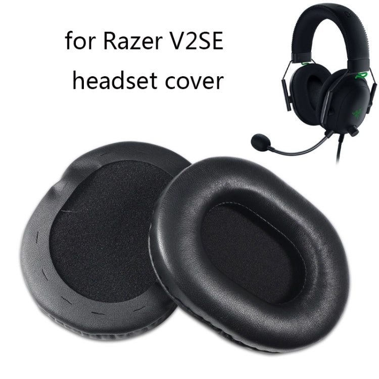 2 PCS Sponge Headphone Cover pour Razer V2 Couleur: Agneau Noir