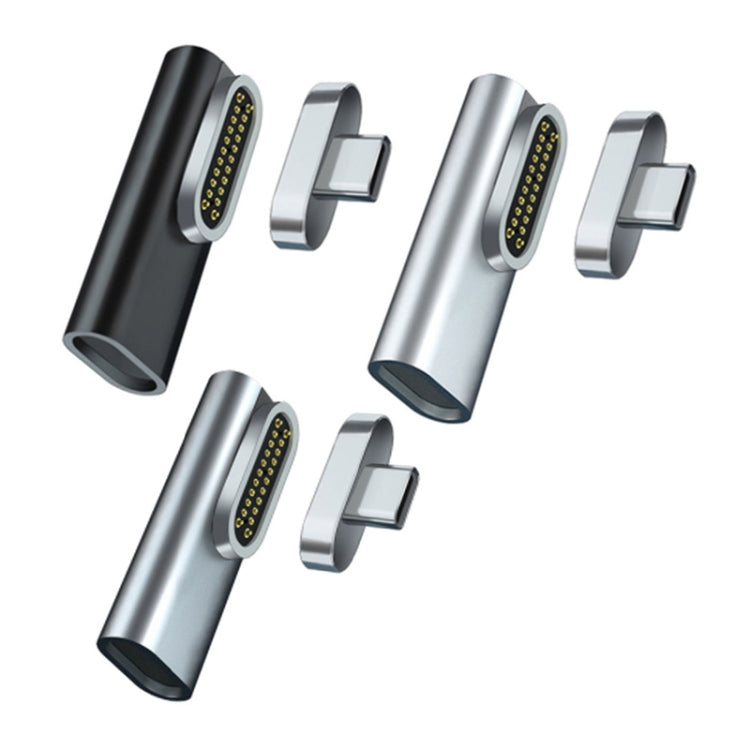 Adaptateur magnétique USB-C / Type-C / Adaptateur magnétique 20 broches et transfert vidéo 4K (Argent)