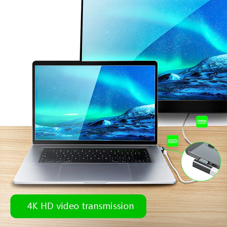 Adaptador Magnetic USB-C / Tipo-C / Adaptador Magnético de 20 clavijas PINO Y Transferencia de Video 4K (Negro)