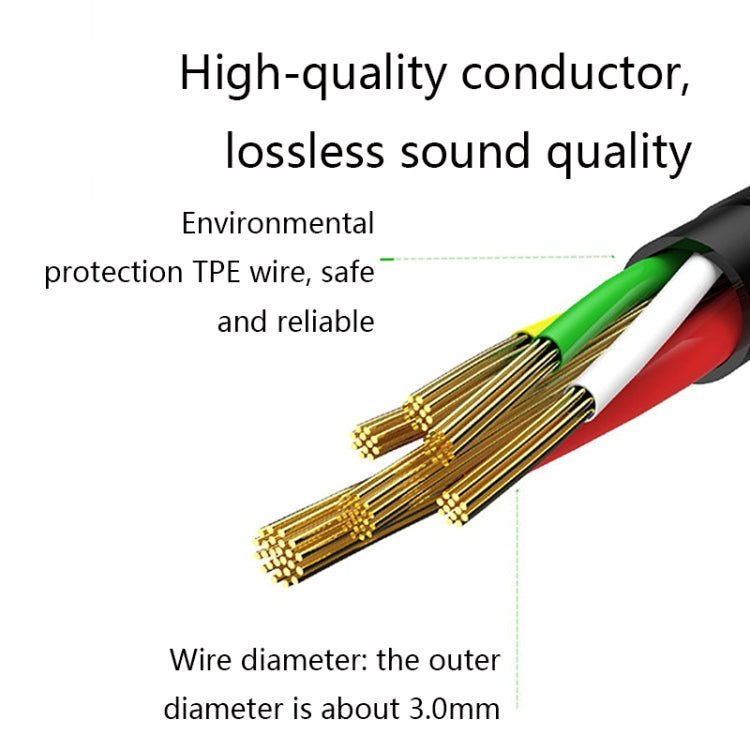 3 PCS 3.5mm a Cable de Audio de 2.5 mm para BOSE QC25 / QC35 / OE2 Longitud: 1.4M (Negro)