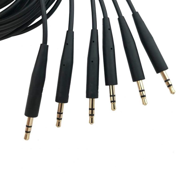 2 PCS 3.5 mm a Cable de Audio de 2.5 mm para BOSE QC25 / QC35 / SoundTrue / SoundLink / OE2 (Negro)