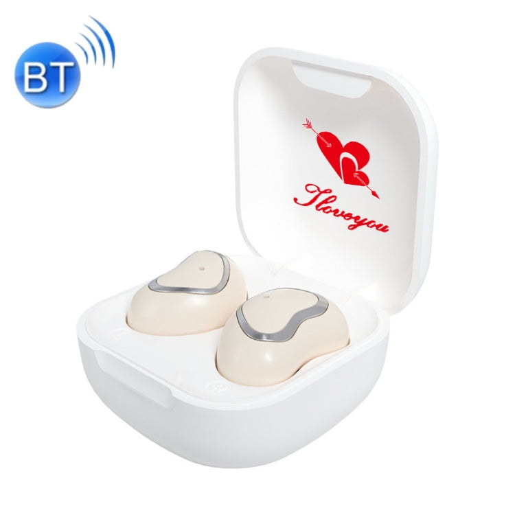 TWS-23 Wireless Sports Mini Bluetooth Earphone Semi-in-ore 5.1 Gaming Headset (Skin Color)