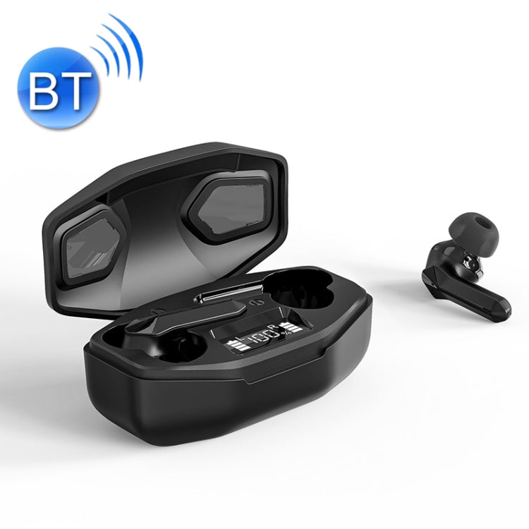 T68 TWS TWS Écouteur de jeu Bluetooth 5.1 avec affichage de l'alimentation (noir)