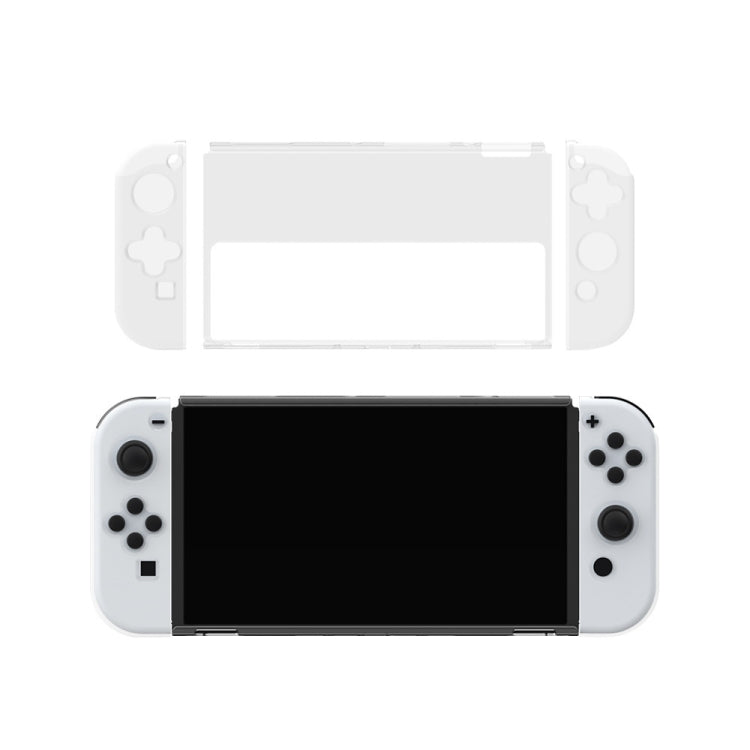 Transparent TPU Game Handle Crystal Case For Oled Switch Console (Transparent Color)