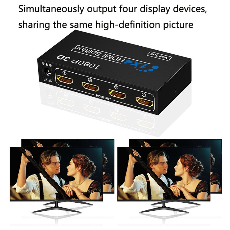 HW-HD104E 1 à 4 PEP CHIP DISPONIBLE HDMI DIPTOR EXPLICATION Display EU Plug (Noir)