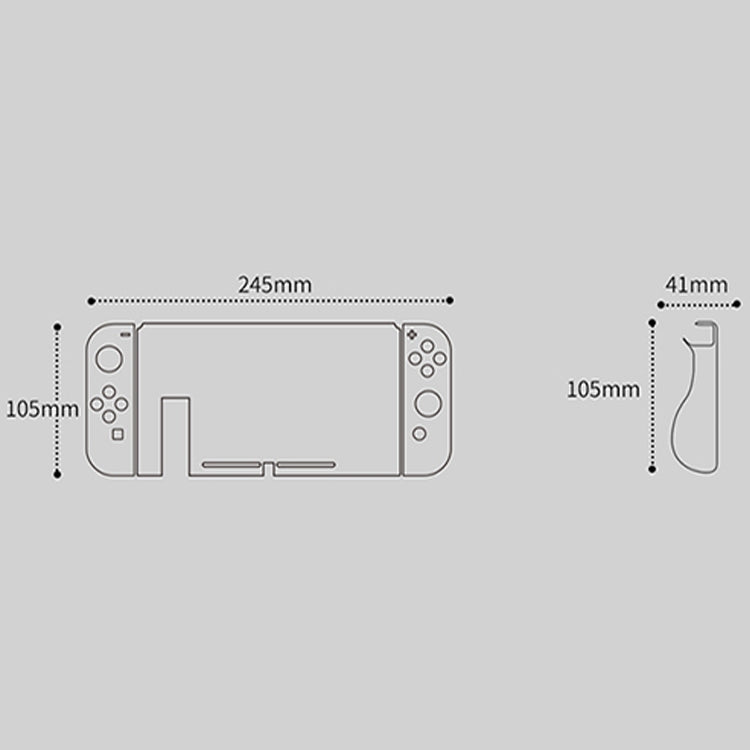 IINE L373 Boîtier en plastique + Housse de protection fendue + Couvercle à bascule pour Nintendo Switch (Ensemble complet rose)