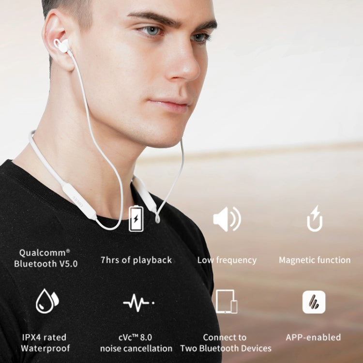 Edifier W200BT Classic Edition Auriculares Inalámbricos con Bluetooth para colgar en el cuello impermeables con batería de larga duración (Blanco)