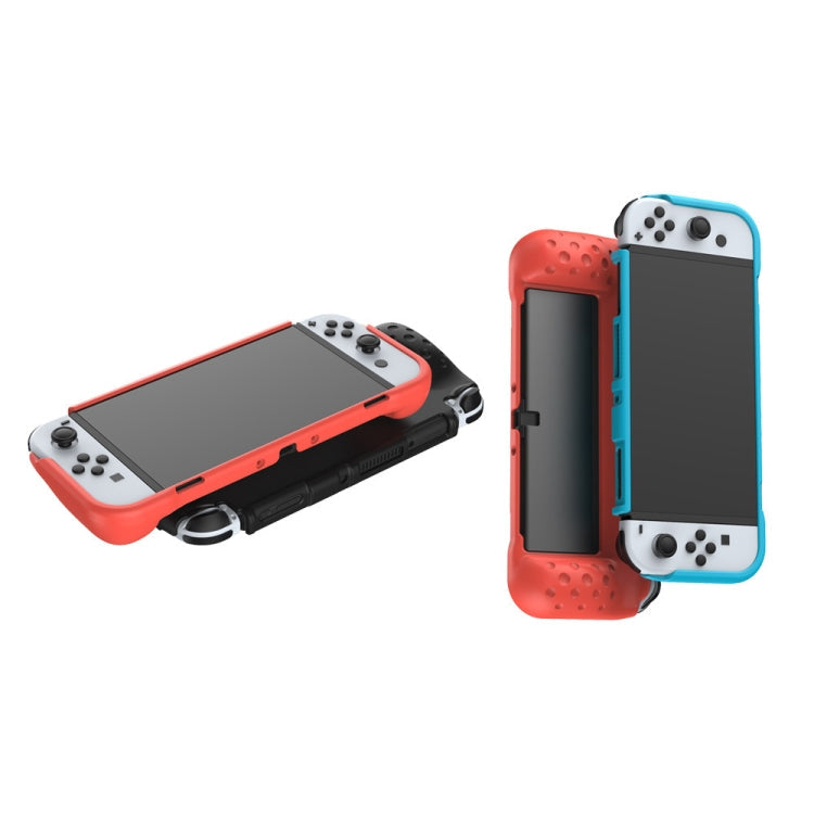 Dobe TNS-1142 ANTI-SLECT ANTI-Fall Game Console Soft Shell Protective Cover For Nintendo Switch Oled (Red)