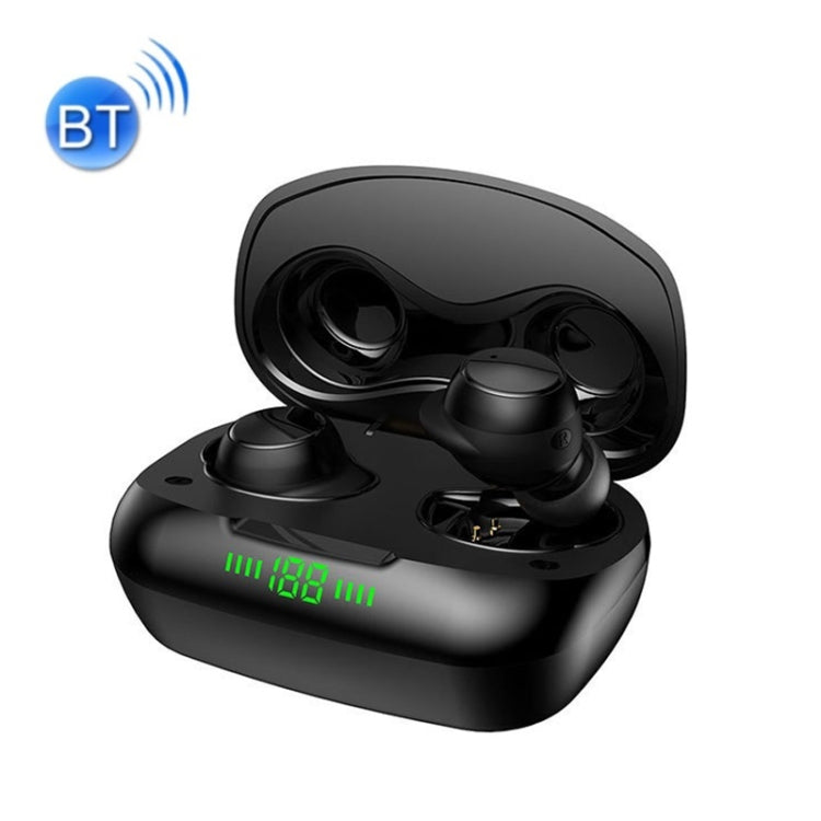 TWS-24 Bluetooth 5.0 Cancelación Inalámbrica de ruido Inalámbrico Control táctil impermeable Mini Auricular Soporte Ayudante de voz (Negro)