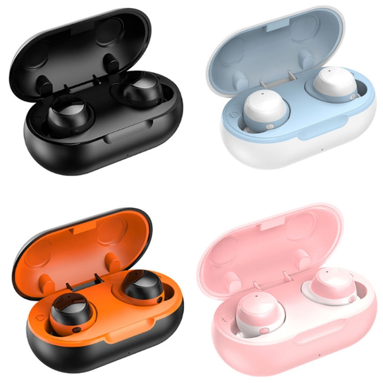 TWS-22 Bluetooth 5.0 Sports In-Ear Waterproof Noise Canceling Touch Control Mini Headphones (Black)