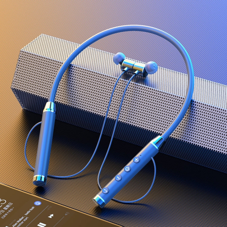 D08 Bluetooth 5.2 Casque sans fil Sport In-Ear Neck Headphones (Gris)