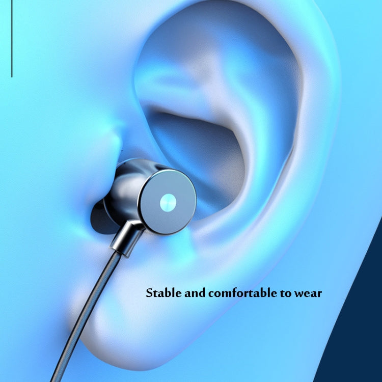 D08 Bluetooth 5.2 Auriculares Inalámbricos Deportivos para Auriculares con cuello en la Oreja (Negro)