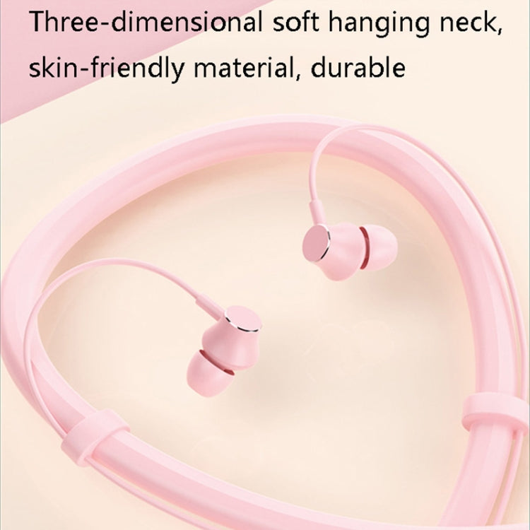 I35 Wireless Sports Bluetooth Headphones In-Ear Noise Cancelling Neck-mounted Headphones (Rose)