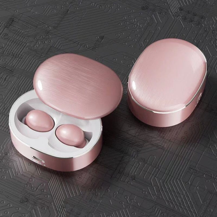 Mini écouteurs Bluetooth Mini Airs avec boîtier de chargement rotatif (Rose)