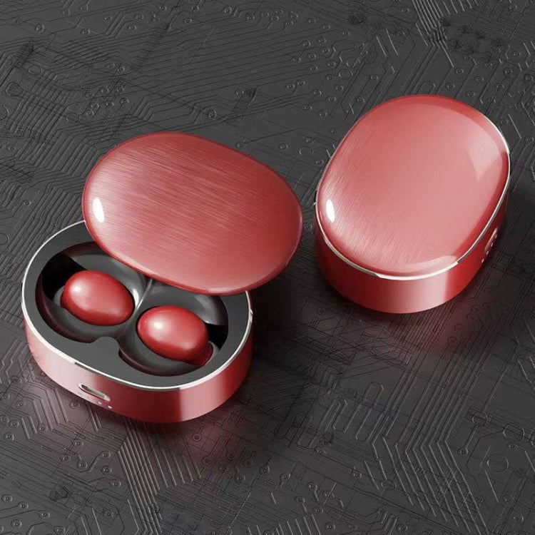 Mini casque Bluetooth Ore Airs avec boîtier de chargement rotatif (rouge)