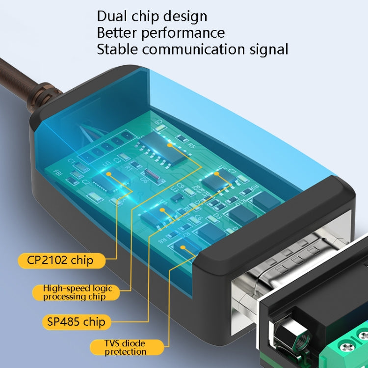 DTECH DT-5019 USB A RS485 / RS422 Cable de conVersión FT232 Chip Longitud: 0.5m