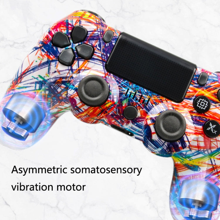 Wireless Bluetooth Game Controller Gamepad with Light for PS4 Color: B
