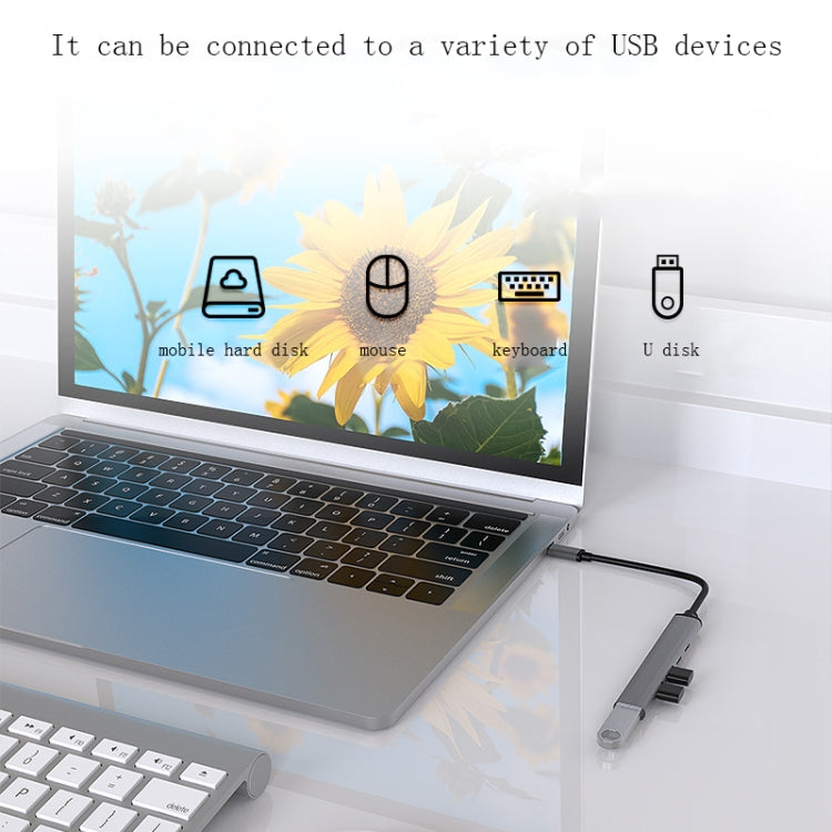 U5 TYPE-C Extender USB3.0 Multi-Port Expansion District Splitter Nombre d'interfaces : 4 en 1 (Type-C)