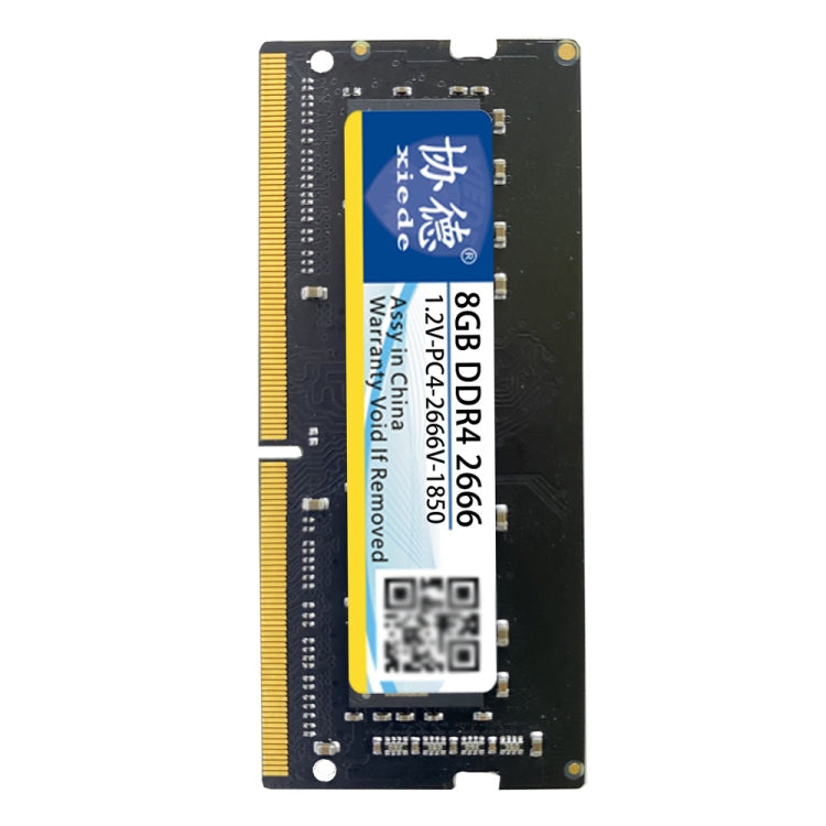 Xiede X064 DDR4 NB 2666 COMPATIBILITÉ COMPLÈTE POUR PORTABLE RAMS CAPACITÉ DE MÉMOIRE : 8 Go