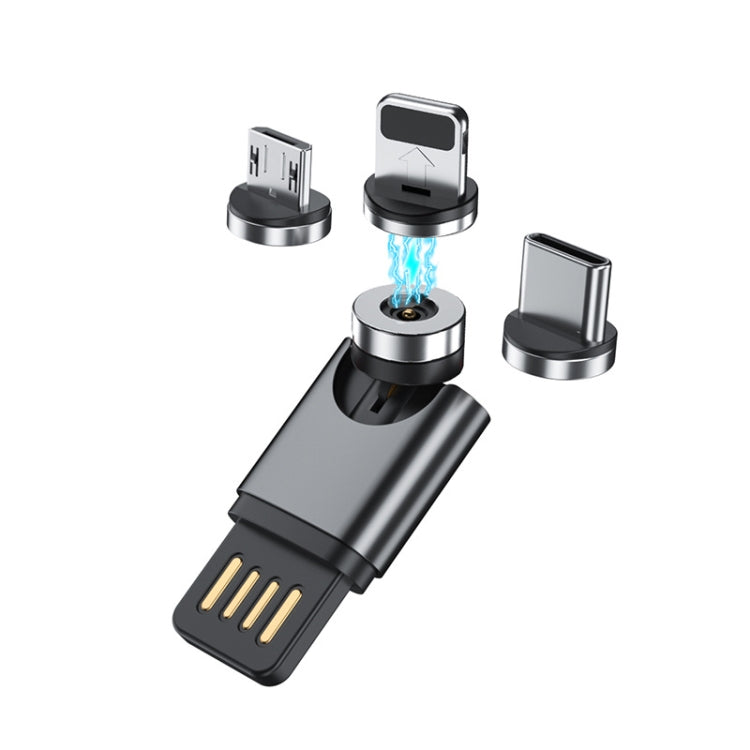 Modèle de livraison de l'adaptateur magnétique portable USB Couleurs aléatoires : Fonction de charge (3 en 1)