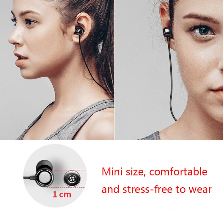 Havit i30 Mini oreillette Bluetooth magnétique de sport montée sur le cou (rouge)