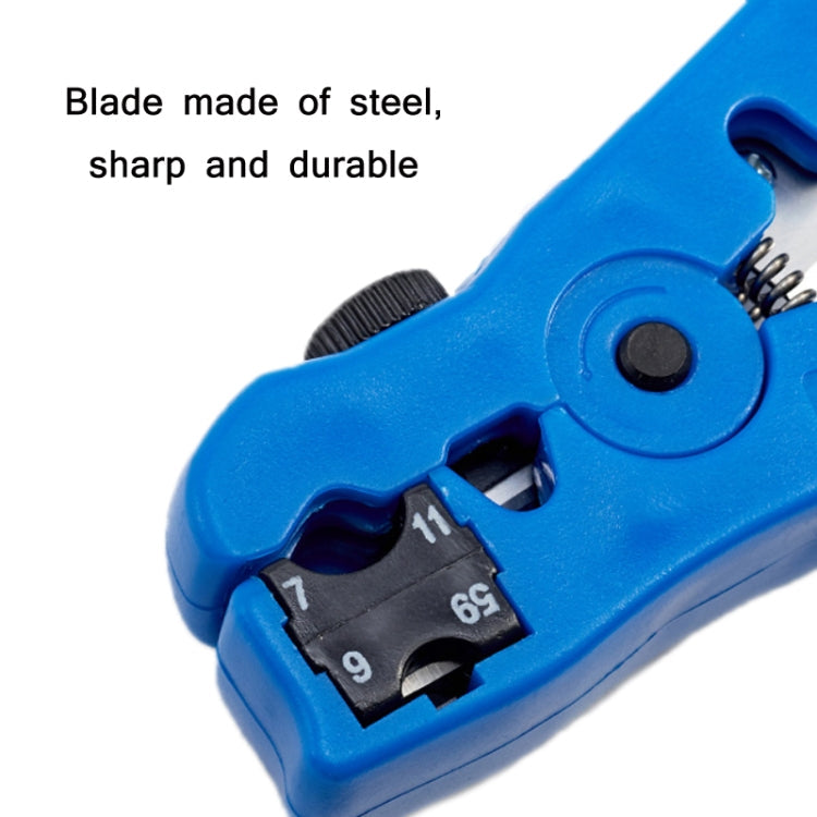 Stripper de Cable coaxial multifuncional de electricista (bolsa de PE Azul)