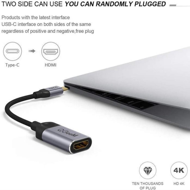 Qgeem QG-UA01 USB Tipo C a Adaptador HDMI (Gris)