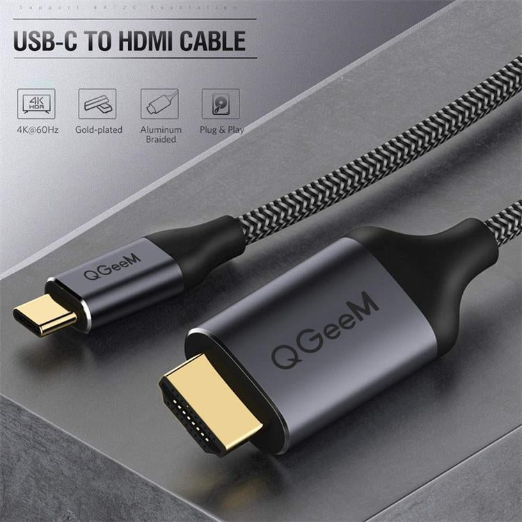 Qgeem QG-UA09 Tipo-C a Cable HDMI 1.2m
