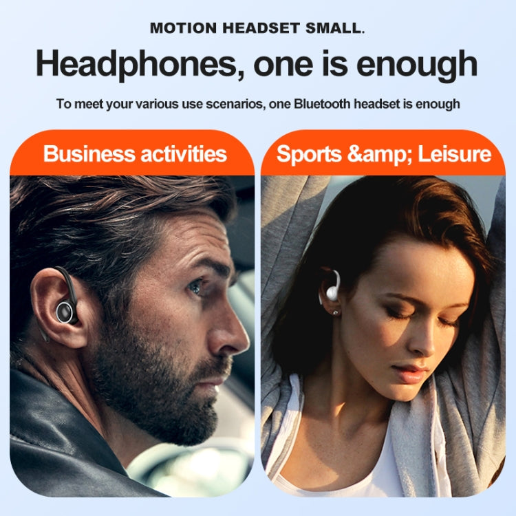 A1S Bluetooth Auricular Colgando Ear Incorporación True Sound Sports Individual Our Auriculares (Blanco)
