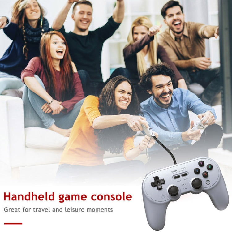 Manette filaire 8bitdo Pro 2 pour Switch (Gris)